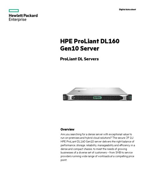 hpe dl160 gen10 datasheet|Document Display .